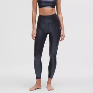 Lululemon Wunder Under SmoothCover Tight 25" Radiate Foil Print Black Night
